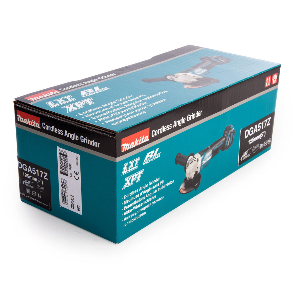 Makita DGA517Z LXT 18V Angle Grinder 125mm (Body Only)