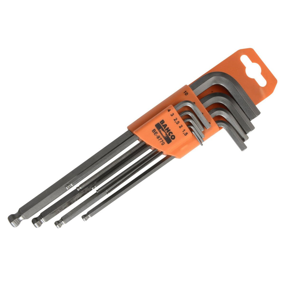 Bahco BE-9770 Long Ball End Hex Key Set 1.5-10mm (9 Piece)