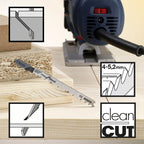 Bosch T101D Clean Jigsaw Blade for Wood 100mm (Pack of 5)