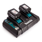 Makita 18V 2 BL1850B 5.0Ah Batteries & DC18RD Charger Set
