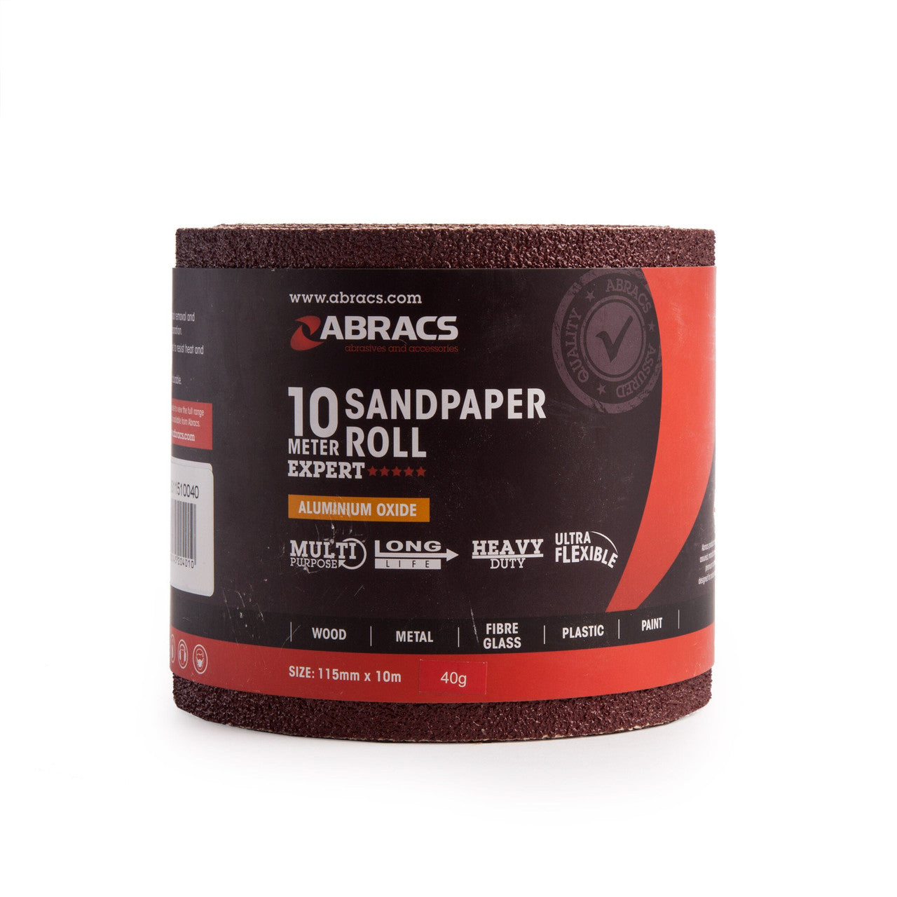 Abracs ABS11510040 Expert General Purpose Sandpaper Roll 40 Grit x 10m