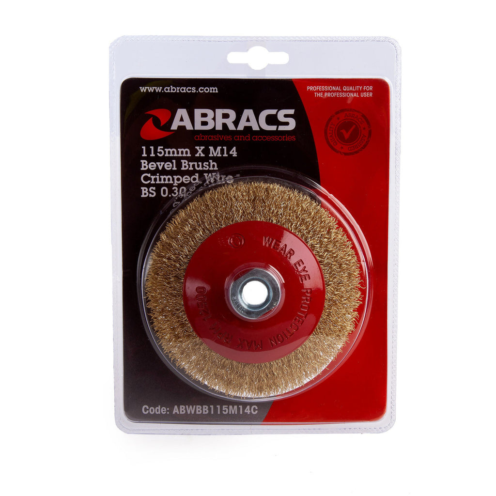 Abracs ABWBB115M14C Crimped Wire Bevel Brush M14 x 115mm