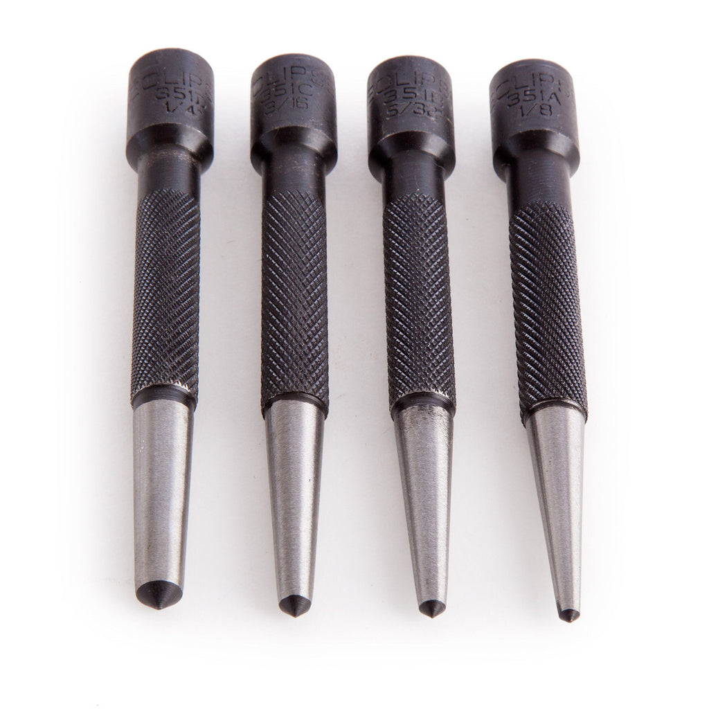 Eclipse 351W Round Head Centre Punch Set (4 Piece)