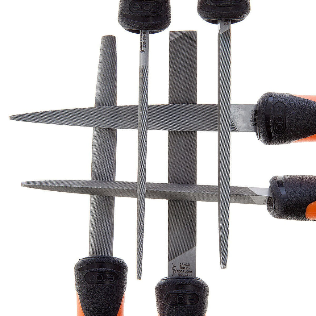 Bahco 1-476-04-3-2 ERGO Engineering Smooth Cut File Set 100mm (6 Piece)