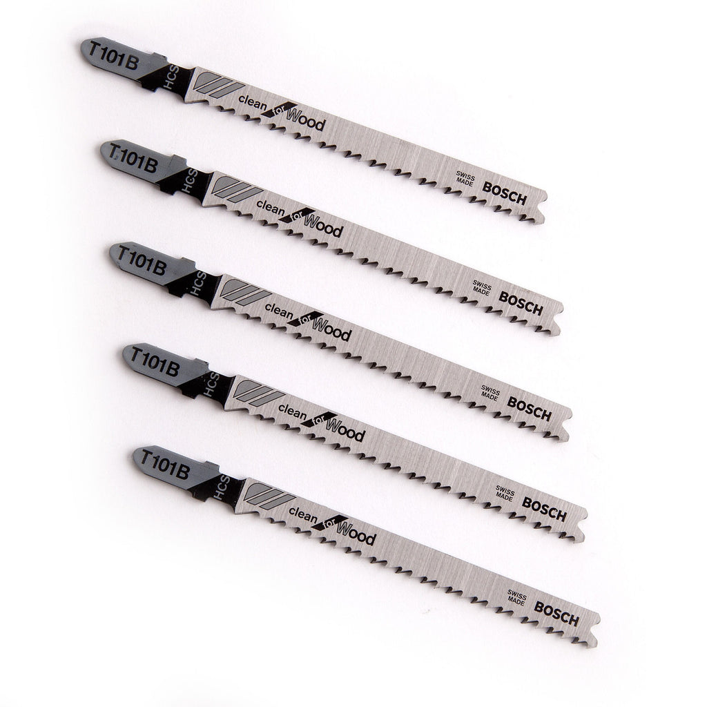 Bosch T101B Clean Jigsaw Blade for Wood 100mm (Pack of 5)