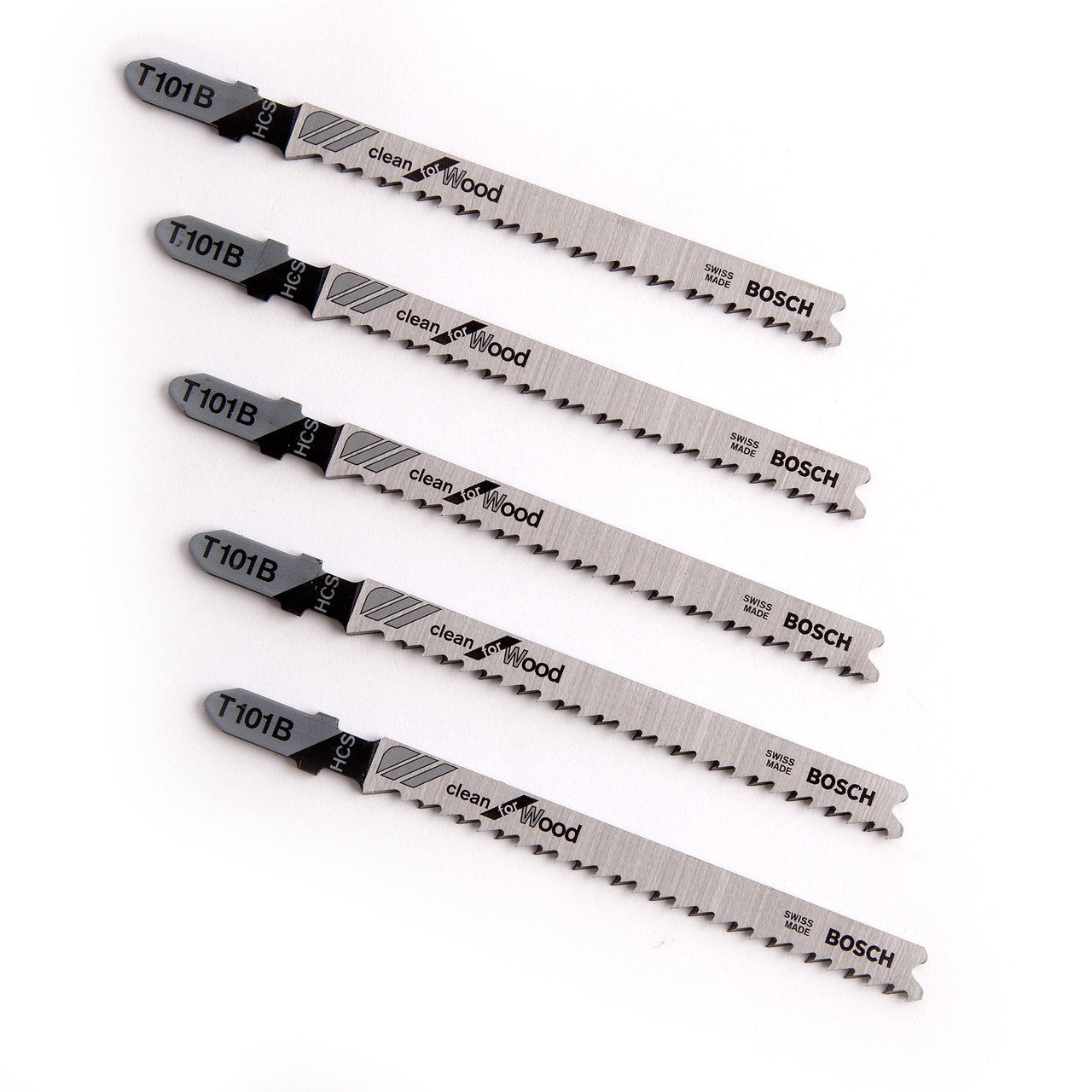 Bosch T101B Clean Jigsaw Blade for Wood 100mm (Pack of 5)