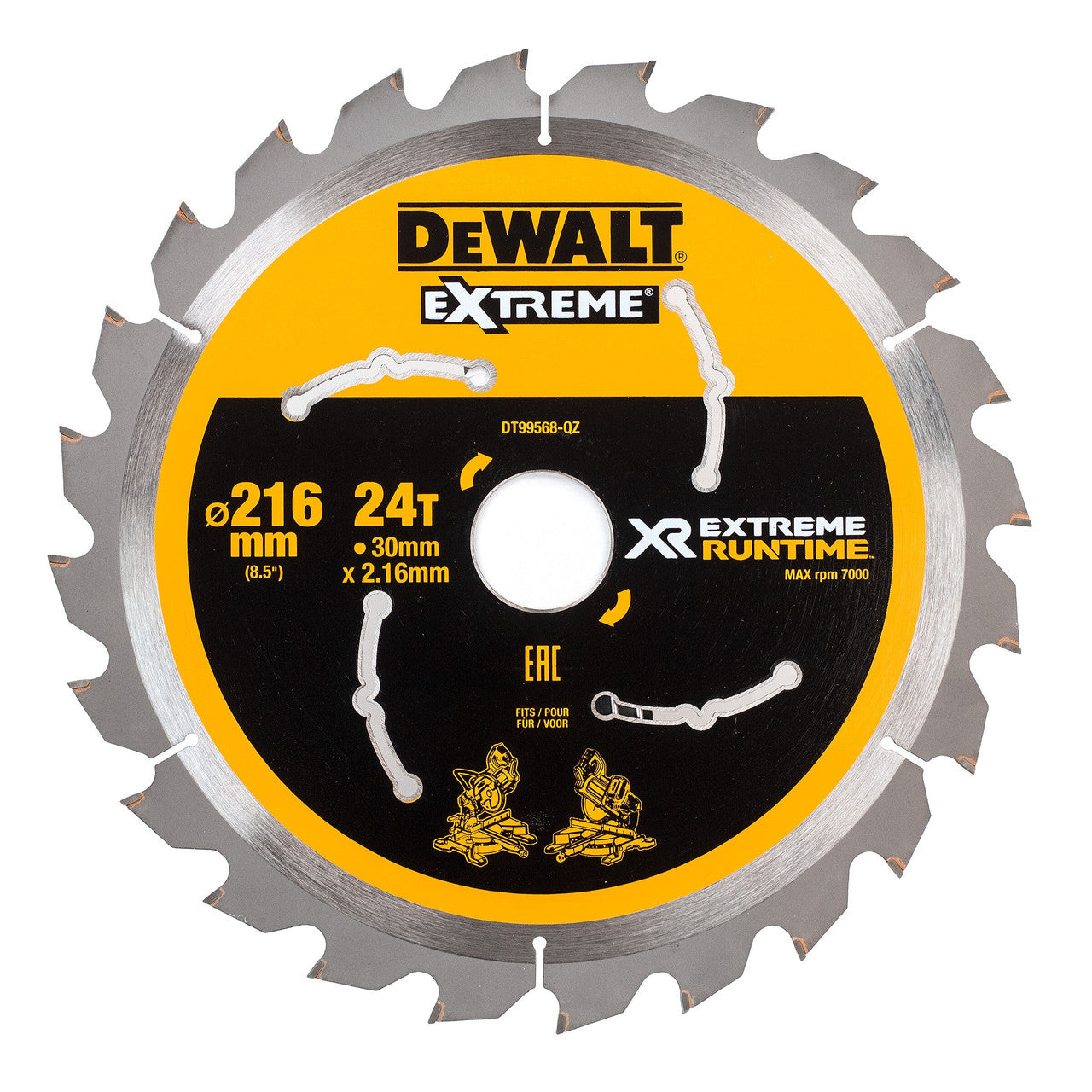 Dewalt DT99568 XR EXTREME Runtime Circular Saw Blade 216 x 30mm x 24T