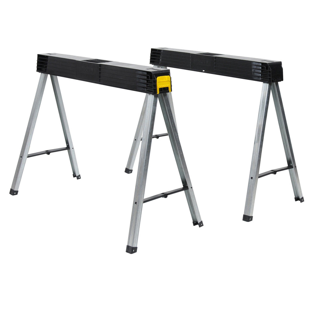 Stanley 1-97-475 Folding Metal Leg Sawhorse (Twin Pack)