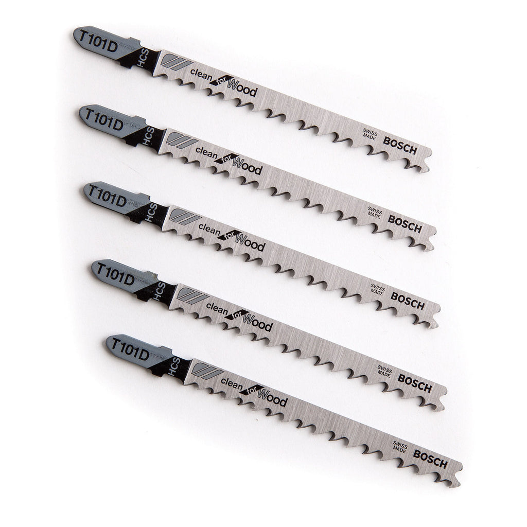 Bosch T101D Clean Jigsaw Blade for Wood 100mm (Pack of 5)