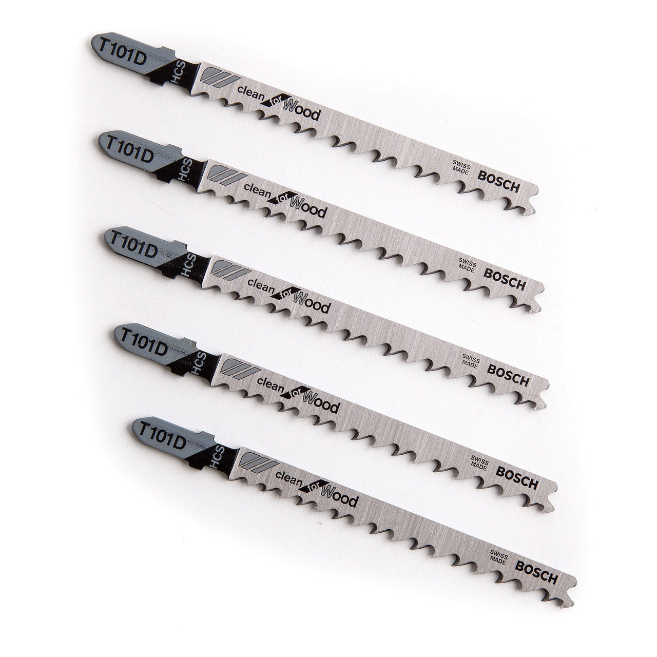 Bosch T101D Clean Jigsaw Blade for Wood 100mm (Pack of 5)