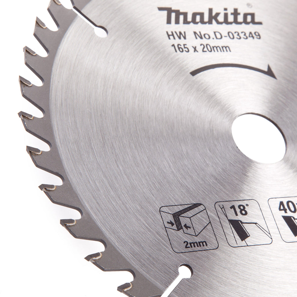 Makita D-03349 Circular Saw Blade for Wood 165 x 20mm x 40T