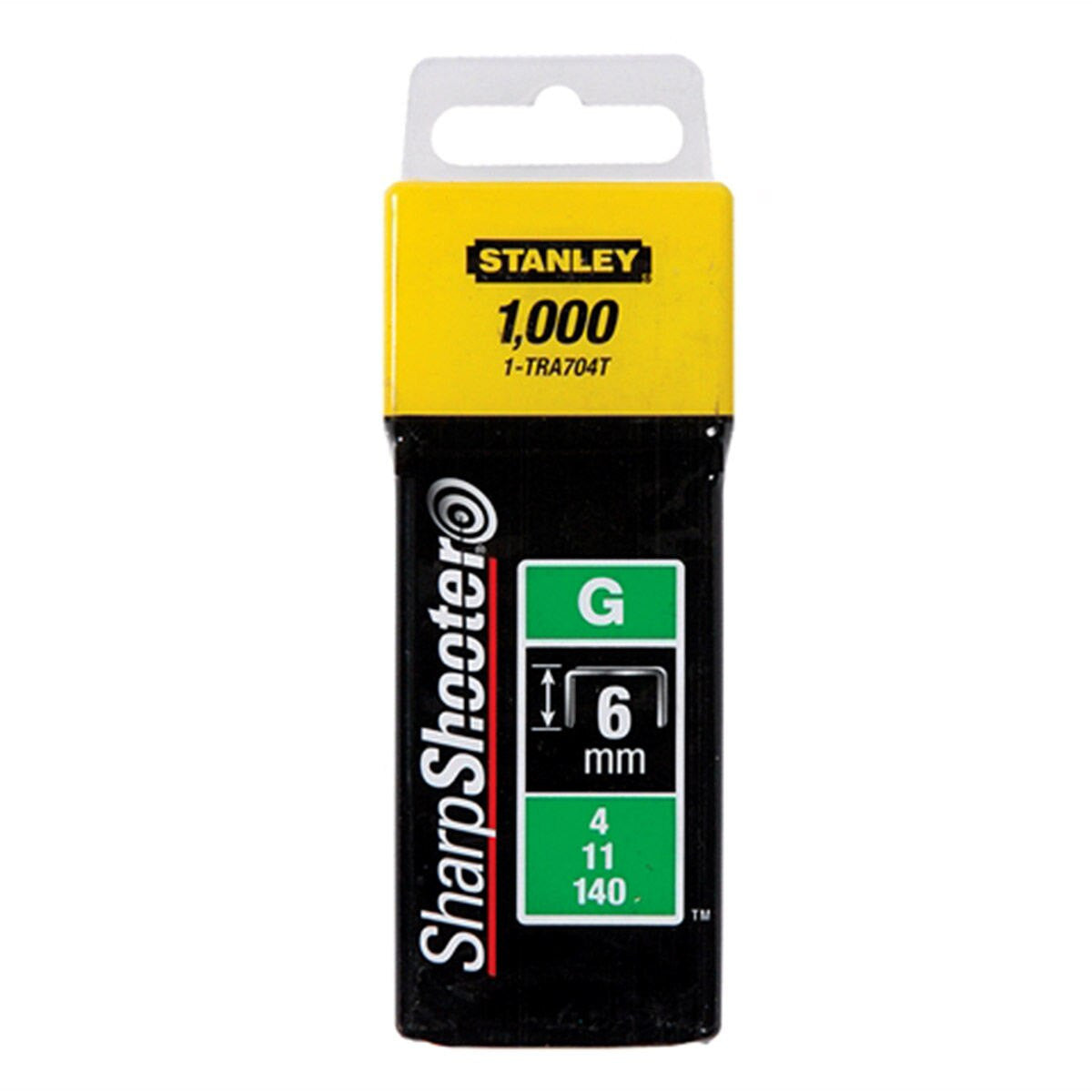 Stanley 1-TRA704T Heavy-Duty Staples 6mm (Pack of 1000)