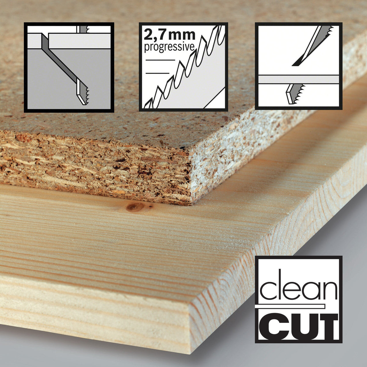 Bosch T101B Clean Jigsaw Blade for Wood 100mm (Pack of 5)