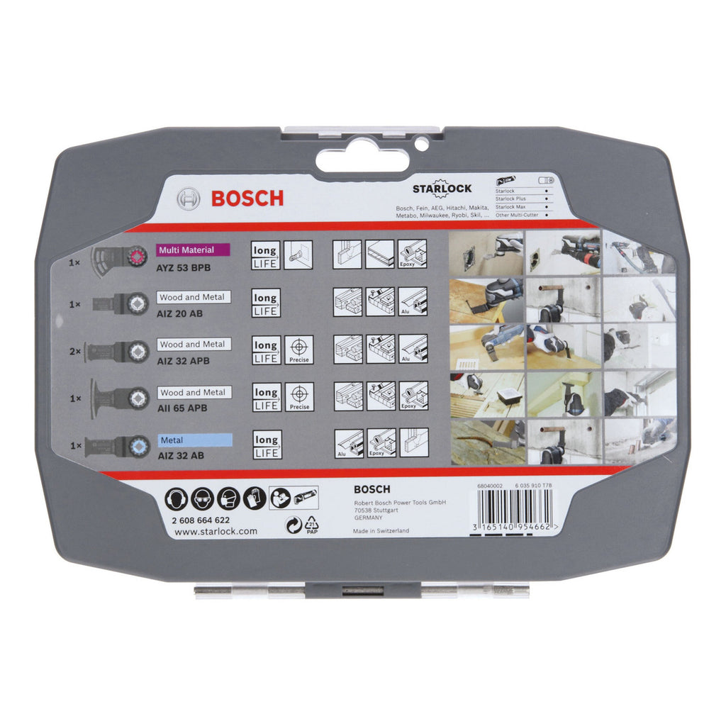 Bosch 2608664622 Starlock Electrician & Drywall Multi-Tool Blade Set (6 Piece)