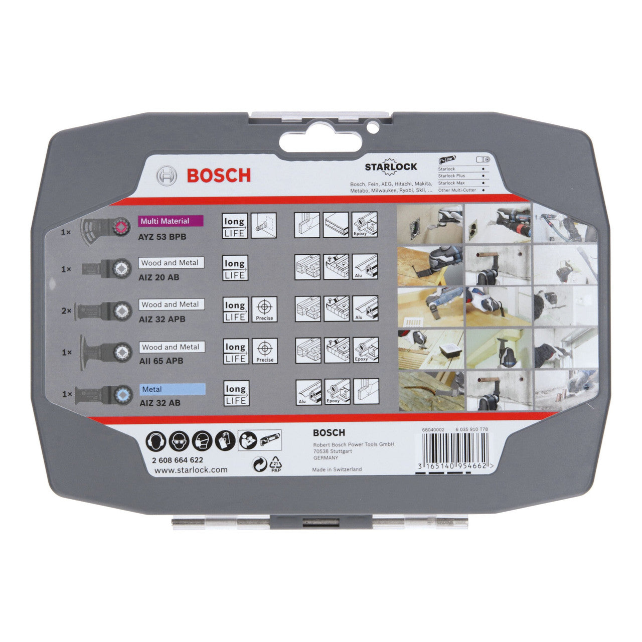 Bosch 2608664622 Starlock Electrician & Drywall Multi-Tool Blade Set (6 Piece)