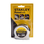 Stanley 0-33-526 Powerlock Metric/Imperial Tape Measure with Blade Armor 8m