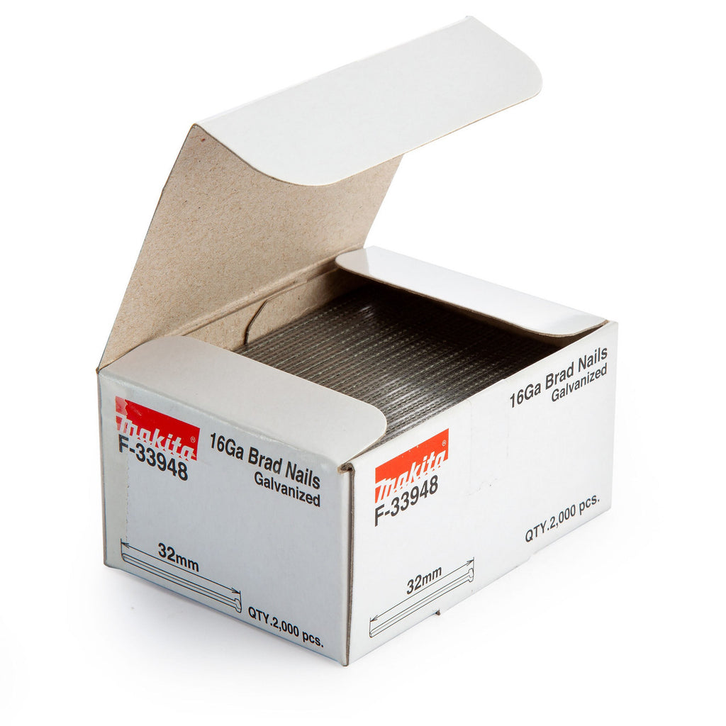 Makita F-33948 Galvanised Brad Nails 16GA 32mm (Pack of 2000)