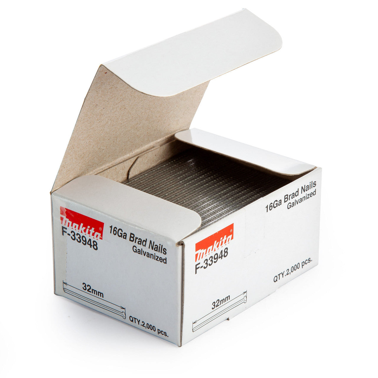 Makita F-33948 Galvanised Brad Nails 16GA 32mm (Pack of 2000)