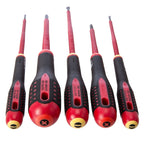 Bahco BE-9881S Insulated Ergo VDE Slotted/Phillips Screwdriver Set (5 Piece)