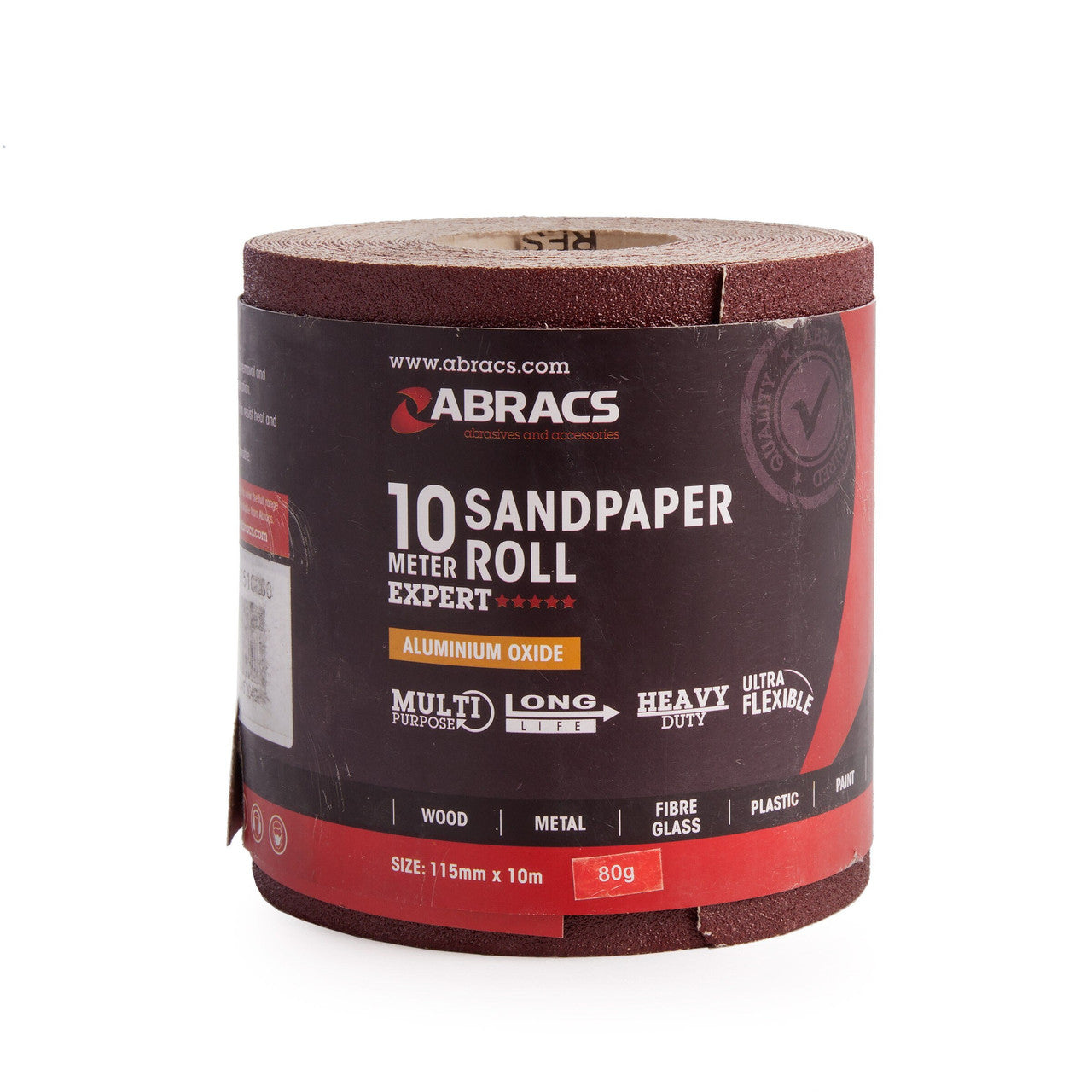 Abracs ABS11510080 Expert General Purpose Sandpaper Roll 80 Grit x 10m