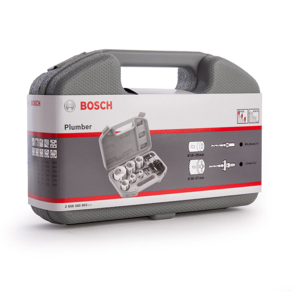 Bosch 2608580803 HSS Bi-Metal Hole Saw Set for Plumbers 19 - 57mm (9 Piece)