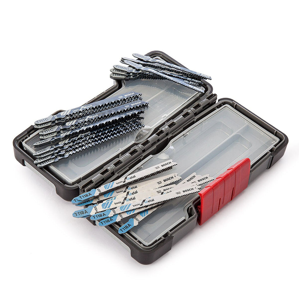 Bosch 2607010903 Basic Jigsaw Blades Set for Wood & Metal (30 Piece)