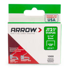 Arrow 215 JT21 Light-Duty Staples 8mm (Pack of 1000)