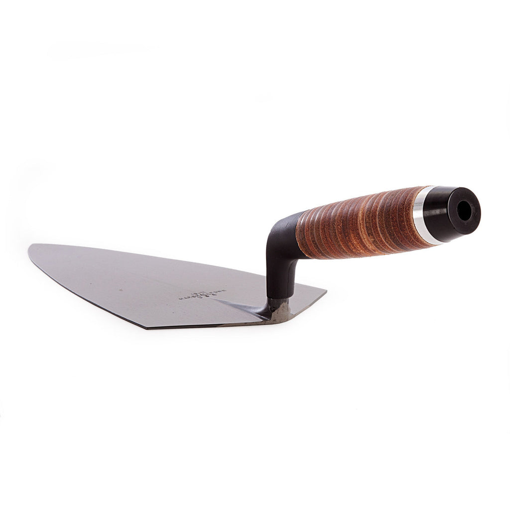 Marshalltown M1911L Philadelphia Pattern Brick Trowel with Leather Handle 11" x 5 1/2