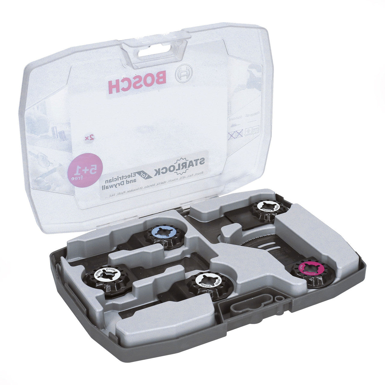 Bosch 2608664622 Starlock Electrician & Drywall Multi-Tool Blade Set (6 Piece)