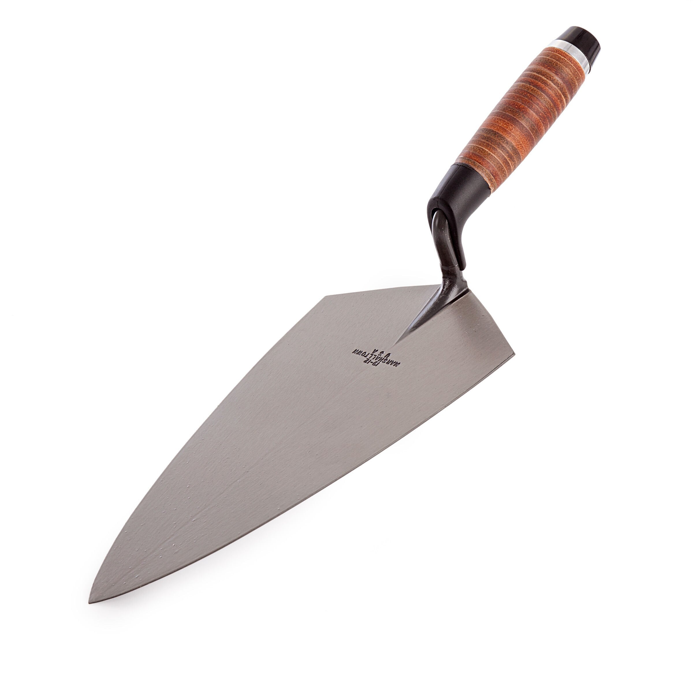Marshalltown M1912L 19L Philadelphia Pattern Brick Trowel with Leather Handle 12"
