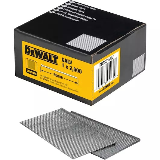 Dewalt DNBSB1650Z 16Ga Finish Nails 50mm (2500 Pack)