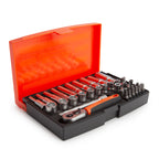 Bahco SL25L Metric Socket and Mechanical Set 1/4in Dynamic Drive (37 Piece)