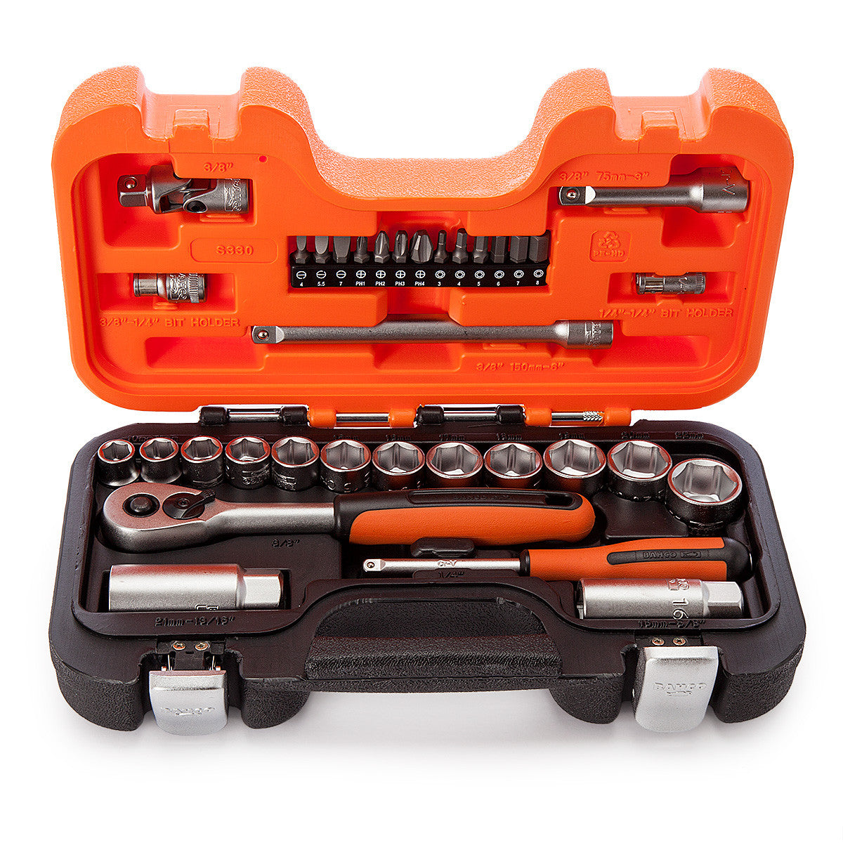 Bahco S330 1/4" & 3/8" Drive Socket Set (34 Piece)