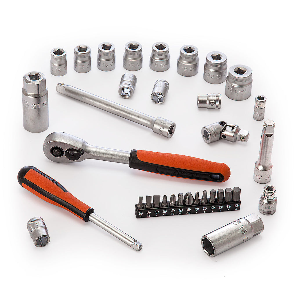 Bahco S330 1/4" & 3/8" Drive Socket Set (34 Piece)