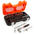 Bahco S160 Metric Socket Set and Ratchet 1/4" Square Drive (16 Piece)