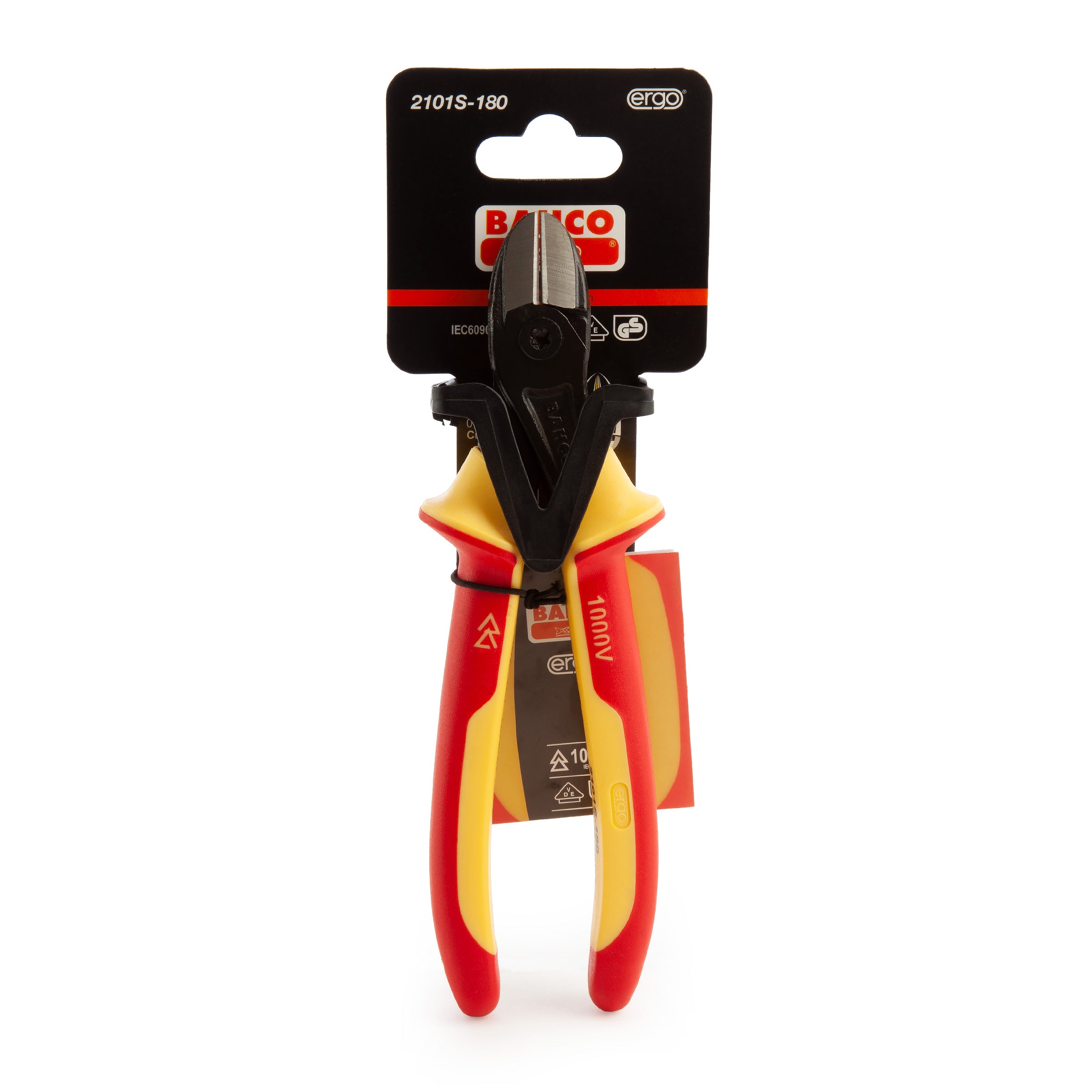 Bahco 2101S-180 Ergo Side Cutting Pliers With Insulated Handles 180mm