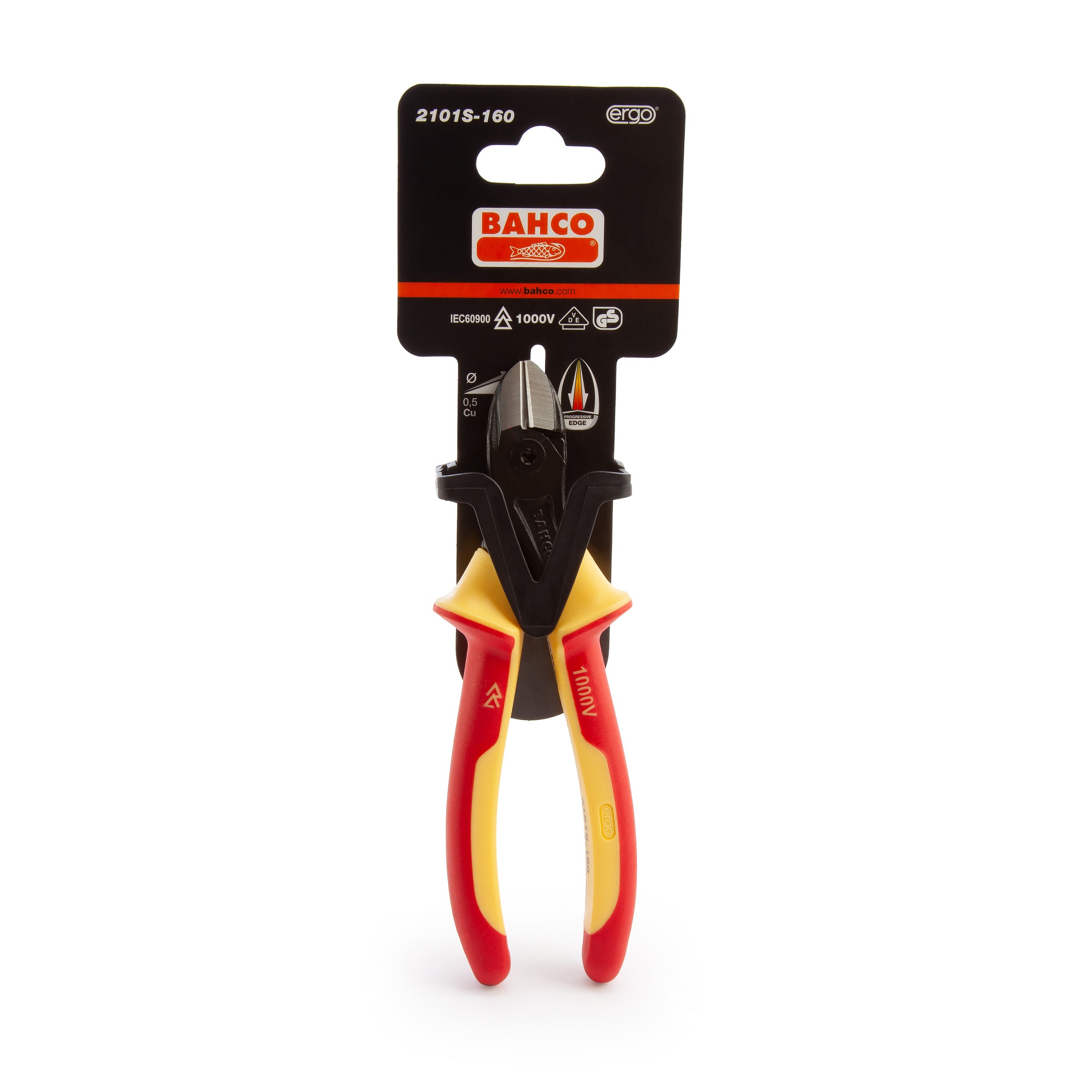 Bahco 2101S-160 Ergo Side Cutting Pliers With Insulated Handles 160mm