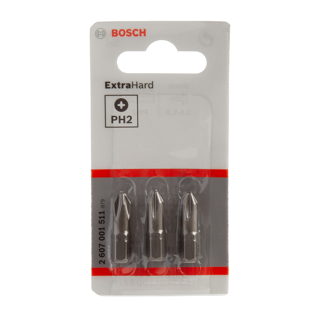 Bosch 2607001511 Extra Hard Screwdriver Bit PH2 x 25mm (Pack of 3)