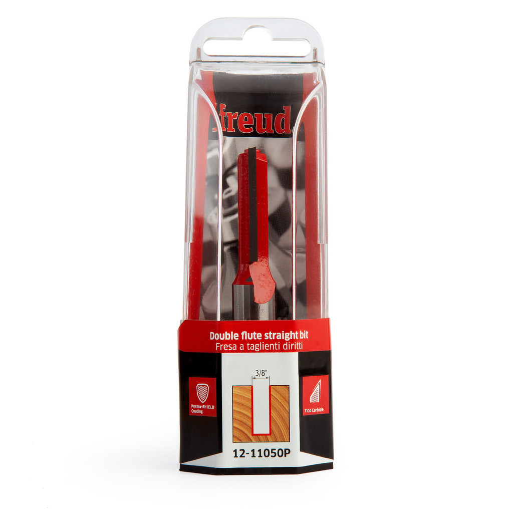 Freud 12-11050P 1/2" Shank Double Flute Straight Router Bit 9.5 x 31.8mm