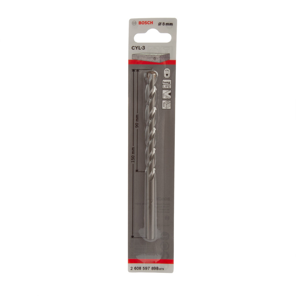 Bosch 2608597898 CYL-3 Concrete Drill Bit 8 x 90 x 150mm