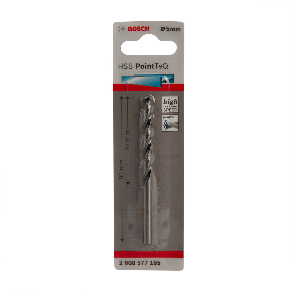 Bosch 2608577165 HSS Twist PointTeQ Drill Bit 5 x 52 x 86mm