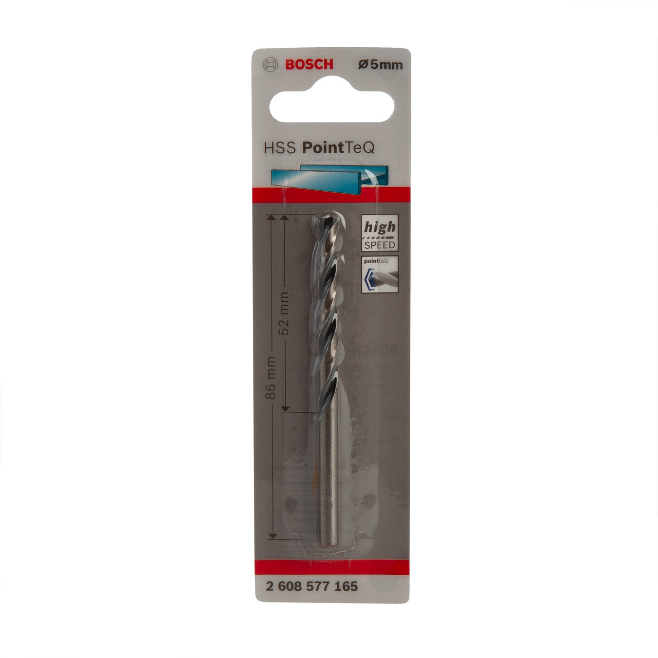 Bosch 2608577165 HSS Twist PointTeQ Drill Bit 5 x 52 x 86mm