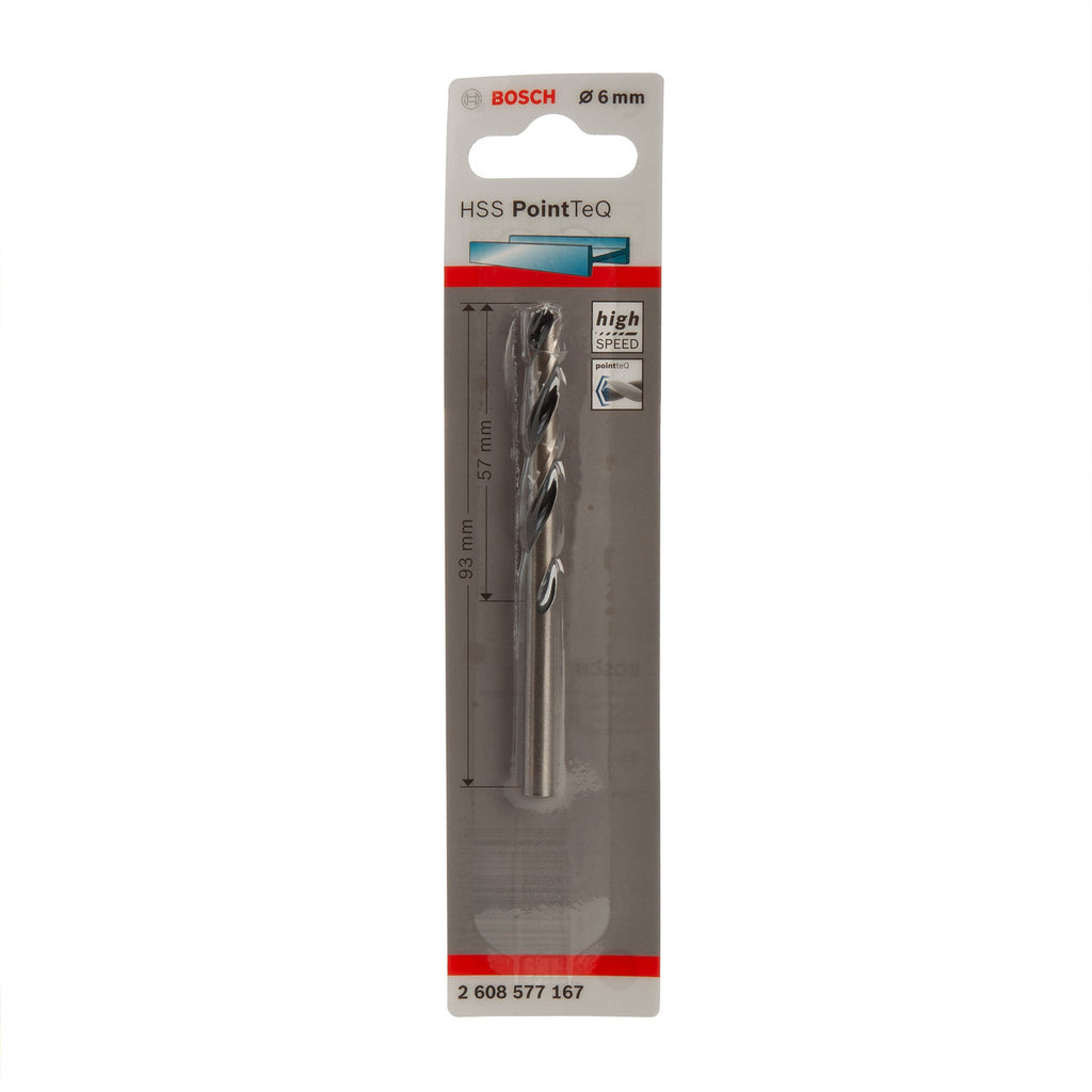 Bosch 2608577167 HSS Twist PointTeQ Drill Bit 6 x 57 x 93mm