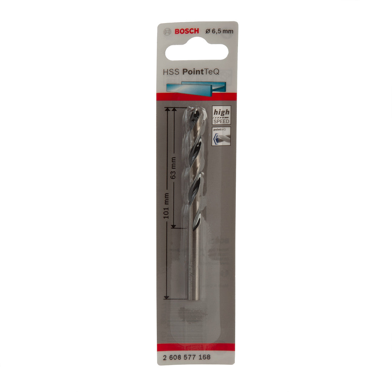 Bosch 2608577168 HSS Twist PointTeQ Drill Bit 6.5 x 63 x 101mm