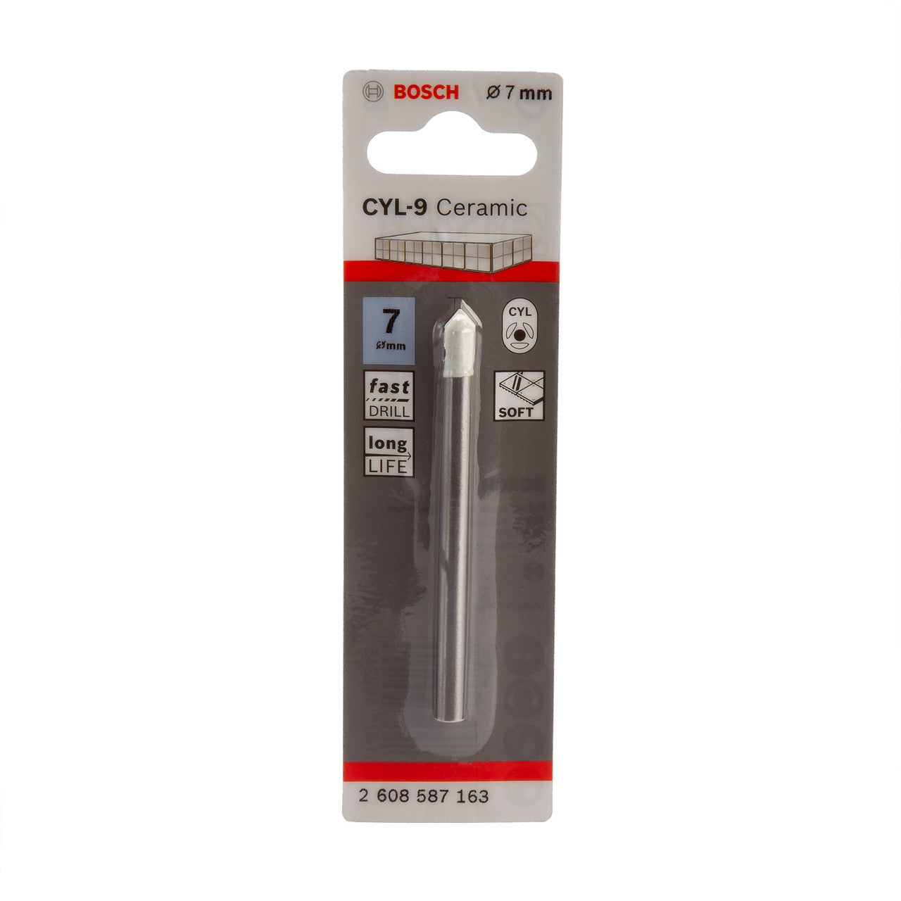 Bosch 2608587163 CYL-9 SoftCeramic Tile Drill Bit 7mm