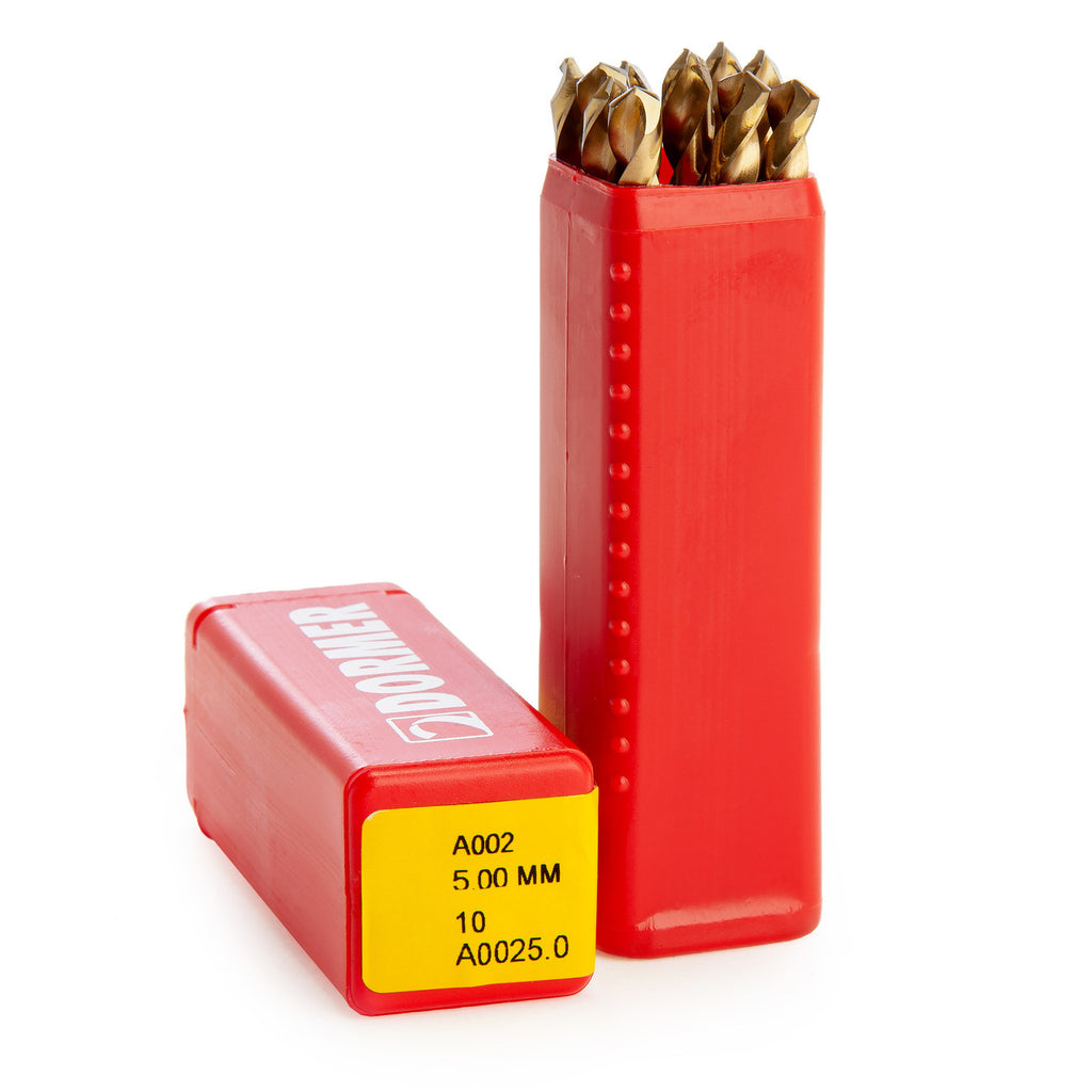 Dormer A0025.0-10 A002 HSS-TiN Coated Tip Jobber Drill 5.00mm box open