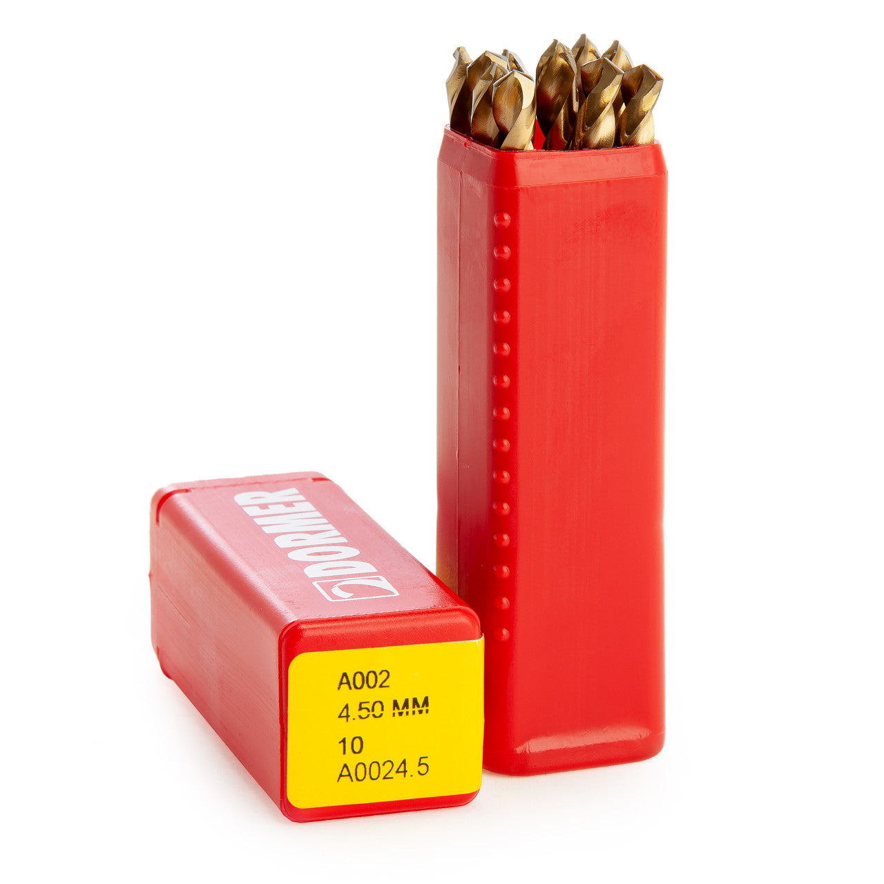 Dormer A0024.5 A002 HSS-TiN Coated Tip Jobber Drill 4.50mm box open