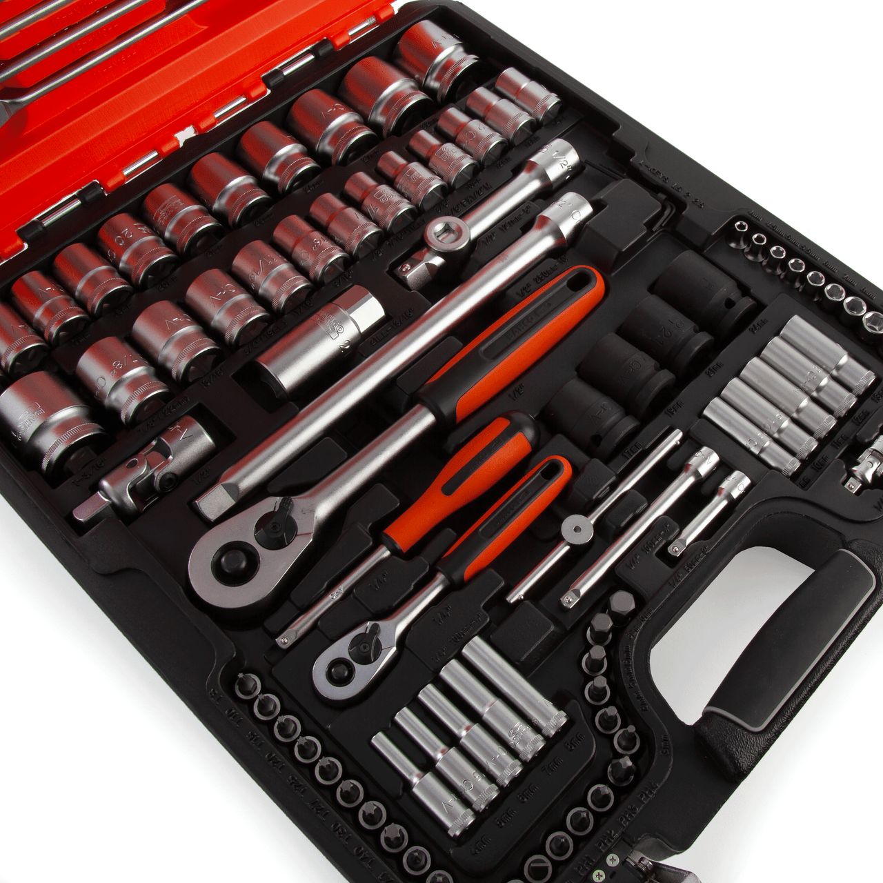 Bahco S106 1/4" & 1/2" Square Drive Socket & Combination Spanner Set (106 Piece)