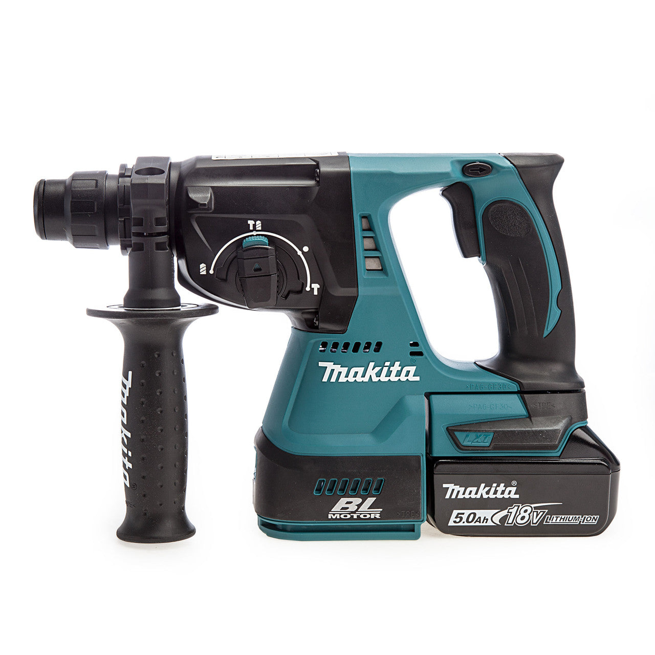 Makita DHR242RTJ 18V Brushless 3-Mode SDS Plus Rotary Hammer Drill (2 x 5.0Ah Batteries)
