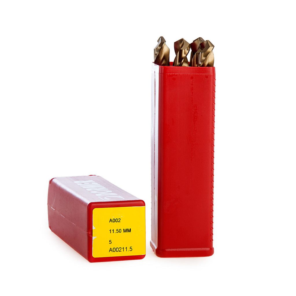 Dormer A00211.5-5 A002 HSS-TiN Coated Tip Jobber Drill 11.50mm (Set of 5)